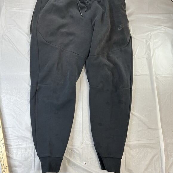 Nike Sportswear Tech Fleece Jogger Men Large Black Sweatpants Drawstring - Picture 6 of 14